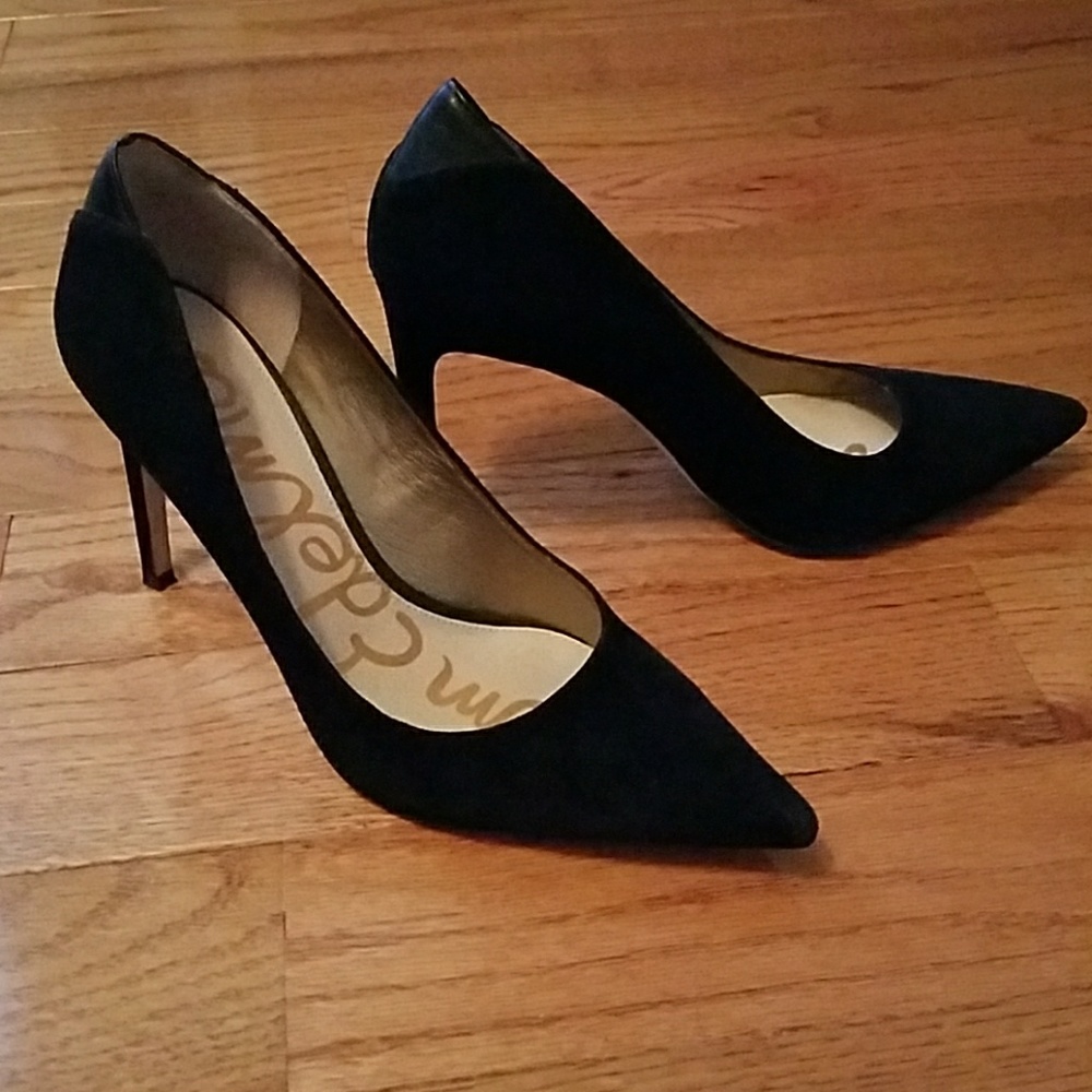 Sam Edelman Pumps suede 4.5 inch heel black